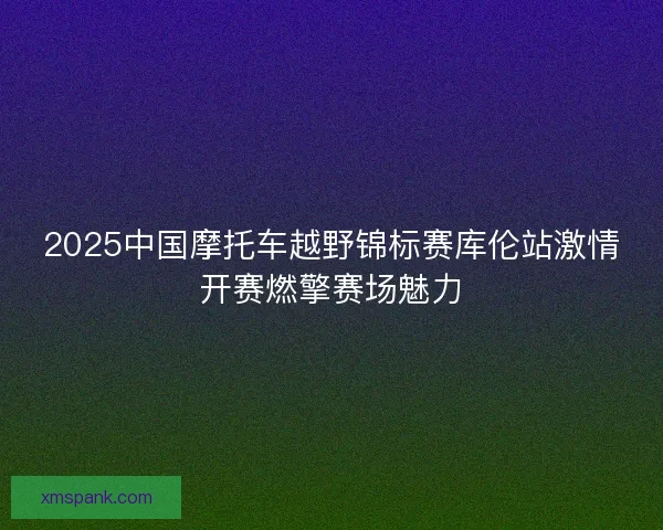 2025中国摩托车越野锦标赛库伦站激情开赛燃擎赛场魅力