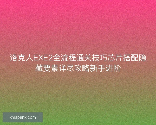 洛克人EXE2全流程通关技巧芯片搭配隐藏要素详尽攻略新手进阶